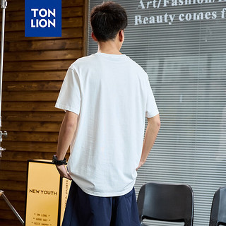 唐狮 TONLION2024夏季男圆领短袖T恤TB 本白 S