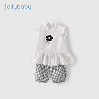 百亿补贴：JELLYBABY 杰里贝比童装小女孩衣服夏天薄款宝宝休闲两件套婴儿女童套装夏季