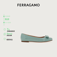 菲拉格慕(Ferragamo)女士浅橄榄绿色Varina芭蕾舞平底鞋 0768778_1D _ 60