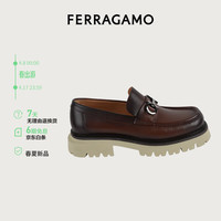 菲拉格慕(Ferragamo)男士棕色装饰厚底莫卡辛鞋 0769049_3E _ 85