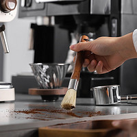 KAWASIMAYA 川岛屋 咖啡刷磨豆机咖啡机清洁刷毛刷吧台刷子扫粉刷咖啡粉清理刷 胡桃木清洁毛刷