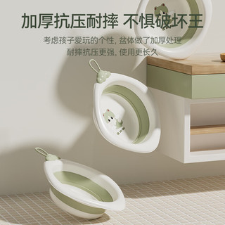 BABYALAN婴幼儿洗脸盆可悬挂新生儿童洗屁股洗脚盆可折叠宝宝小盆 折叠悬挂款-洗脚脚