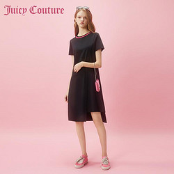 Juicy Couture 橘滋 半糖鸳鸯logo金属牌撞色领连衣裙