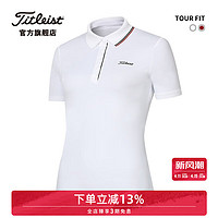 泰特利斯 高尔夫服装女士短袖23夏季TOUR FIT女装速干防晒POLO衫 白色 S