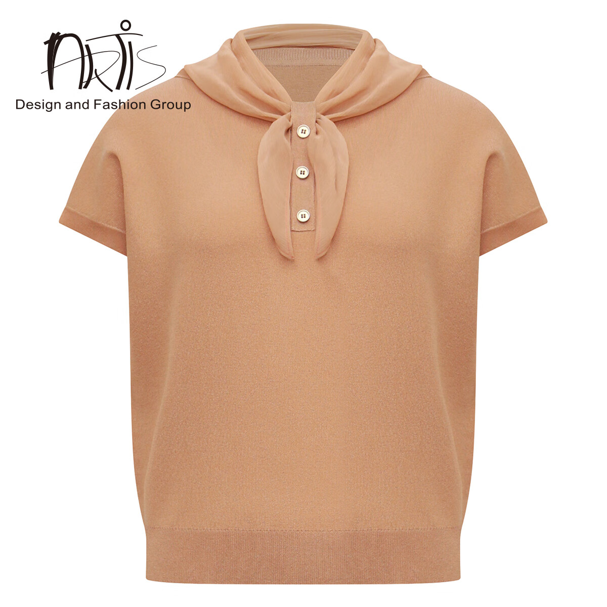 ARTIS女装 落肩纱巾领毛衫AR5624010-032 桔色 M