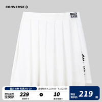 Converse匡威儿童装女童短裙2024夏季百褶裙中大童半身裙CNVG-VS-G018 纯白色 150/58
