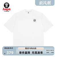 Aape 旗舰店男装猿颜徽章字母印花拼接迷彩短袖T恤1208XXJ