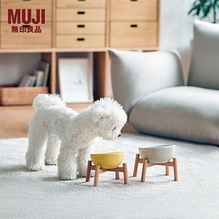 MUJI 無印良品 无印良品 MUJI 炻瓷 碗 宠物用 宠物用品 猫碗狗碗宠物碗食盆 米灰色 L 口径170mm/240mL