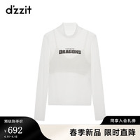 d'zzit地素 网眼设计 漂白色 XS 女士T恤