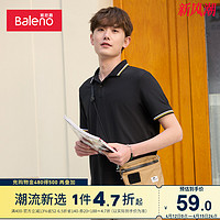 Baleno 班尼路 夏季青少年polo衫男装时尚简约百搭撞色领短袖POLO衫男 XL