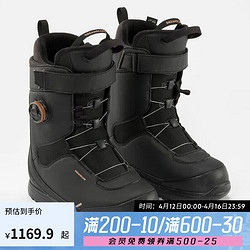 DECATHLON 迪卡侬 雪鞋单板雪鞋成人滑雪鞋男女情侣SNB-500-OVWN女款黑色40-4457035