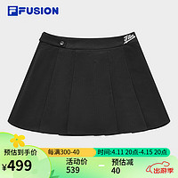 FILA FUSION 斐乐潮牌梭织裙女2024春季时尚休闲半身裙百褶裙