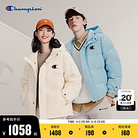 Champion 王俊凯同款Champion冠军羽绒服男连帽加厚外套女 绿色 XL