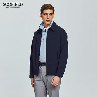Scofield男装24年春季翻领男士夹克商务时尚休闲拉链通勤外套 藏青色 170
