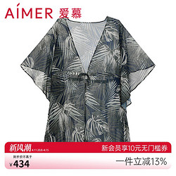 Aimer 爱慕 外穿棕榈格调轻薄印花沙滩女士外披AM608061