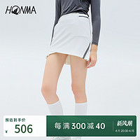 HONMA 本间 运动高尔夫服饰女子短裙运动条纹压褶拼接半身裙