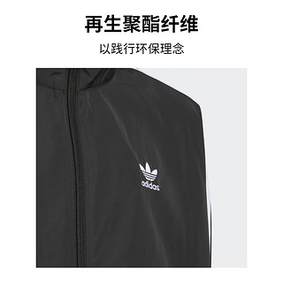 adidas adicolor复古穿搭运动夹克外套男大童阿迪达斯三叶草 经典黑 158CM