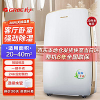 GREE 格力 家用除湿机 静音抽湿机 干衣除湿器 20L/天适用面积50-100平方米DH20EH