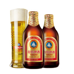 TSINGTAO 青岛啤酒 小棕金11度 296mL 24瓶++海藻苏打水苹果味380ml*6瓶