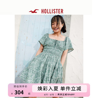 HOLLISTER24春夏甜辣柔软短款短袖裙裤式连衣裙 女 358337-1 绿色碎花 XXS (160/80A)