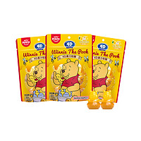 阿麦斯维尼熊WINNIE THE POOH联名IP造型4d水果果汁软糖儿童qq软糖蜂蜜 【蜂蜜柠檬苏打味】维尼熊60g*3