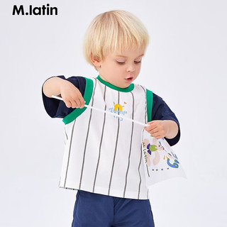M.Latin/马拉丁童装儿童T恤24夏装男小童假两件篮球服短袖T恤 米白 130cm