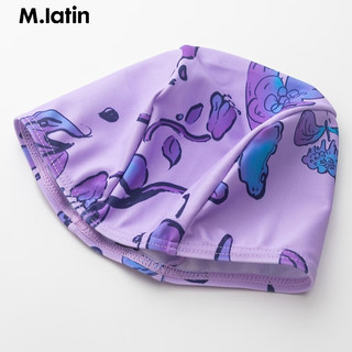 M.Latin/马拉丁童装儿童泳装24夏女大童印花泳衣 花紫色 150cm