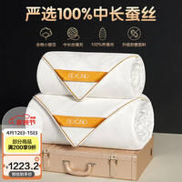 博洋（BEYOND）100%蚕丝被母婴A类春秋被子双人抑菌被芯60s全棉蚕丝被子母被 子母拉链-40S+抑菌-静谧 220*240cm
