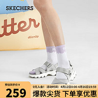 SKECHERS 斯凯奇 2023年夏季女子轻便魔术贴凉鞋119710 灰色/GRY 39.00