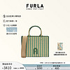 芙拉（FURLA）FURLA芙拉OPPORTUNITY条纹织物女士小号斜挎托特包 孔雀石绿花色