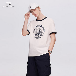 Teenie Weenie Men小熊男装短袖圆领休闲运动美式T恤男士2024夏季 乳白色 180/XL