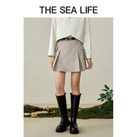 THE SEA LIFE 欧海一生 百褶半身裙2024春季高腰短款XE15532 冰河灰 S