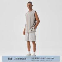 BODYDREAM夏季速干背心男款运动透气无袖训练开叉坎肩 卡其色 2XL