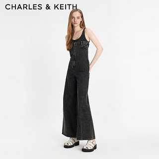 CHARLES&KEITH24春季复古镂空厚底罗马穆勒拖鞋CK1-70580223 粉白色Chalk 39