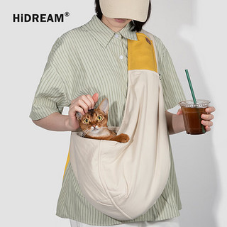 HiDREAM猫包外出猫袋猫咪背包缅因猫包出街狗包狗狗宠物外出包 雅梨黄(全棉）7kg以内