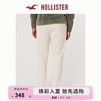 HOLLISTER2024春季修身直筒亚麻混纺松紧腰裤装 男 357361-1 奶油色 L (180/86A)