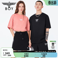 BOY LONDON【蝴蝶少女】春夏2024新品短袖简约蝴蝶印花潮牌T恤N01068
