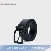 阿玛尼EMPORIO ARMANI24春季EA男士鹰标印花装饰针扣腰带