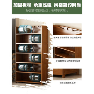 斯朴洛特实木书架置物架落地简易书柜子省空间桌上多层收纳架家用 三层50公分【加粗加厚】
