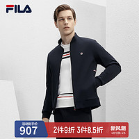 FILA 斐乐男装梭织外套2024时尚休闲立领上衣 传奇蓝-NV 175/96A/L