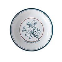 ZGYFJCH 陶瓷盘子中式家用餐盘菜盘8英吋陶瓷汤盘深盘 4只装