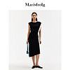 Marisfrolg 玛丝菲尔 2024夏季时尚双侧织带黑色礼服半裙女 经典黑 S