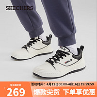 SKECHERS 斯凯奇 春季春男鞋学院风低帮运动鞋子板鞋232472白色/黑色/WBK45.00