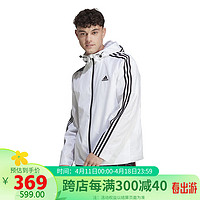 阿迪达斯 （adidas）男子 训练系列 M 3S WB 运动 夹克/风衣 IB0382  A/M码 白色