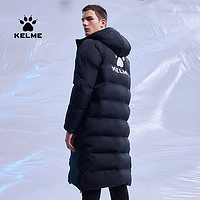 KELME 卡尔美 长款过膝棉服男足球冬训仿羽绒棉外套加厚体育生大衣