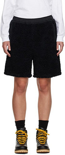 Black Embroidered Shorts