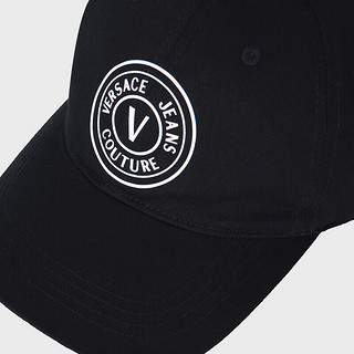 范思哲Versace Jeans Couture24春夏男士V-EMBLEM印花棒球帽 黑色