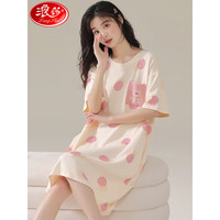 Langsha 浪莎 女士睡裙 卡通休闲家居服 睡衣中长款长裙