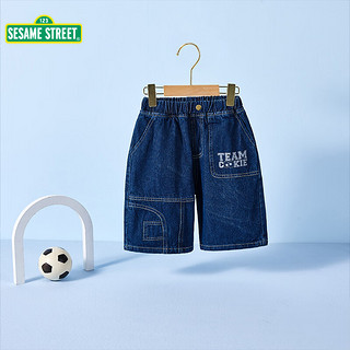 SESAME STREET 芝麻街  儿童牛仔短裤   蓝色