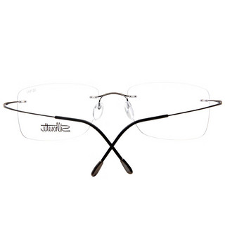 诗乐（Silhouette）近视眼镜框男女无框眼镜架超轻科技钛光学眼镜架配镜片5515-6561 5515-6561枪色